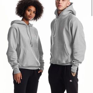 Champion Reverse Weave Hoodie C Logo Oxford Grey S